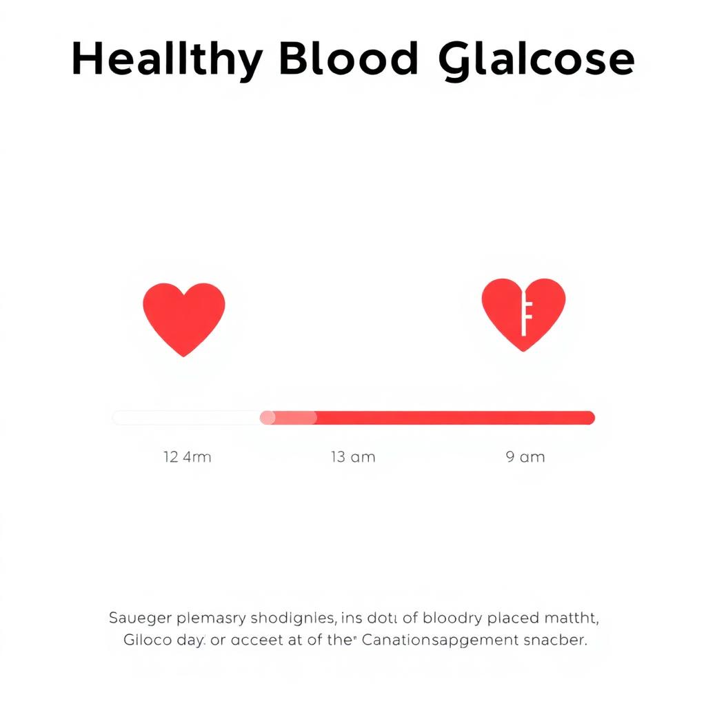Healthy blood glucose balance illustration